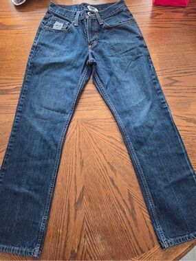 Cinch Men's Dark Blue Denim Jeans with Orange Stitching